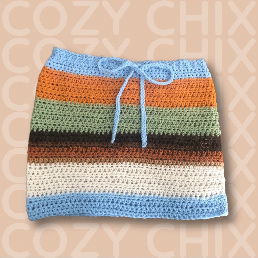 “Harmony” Handmade Crochet Mini Skirt